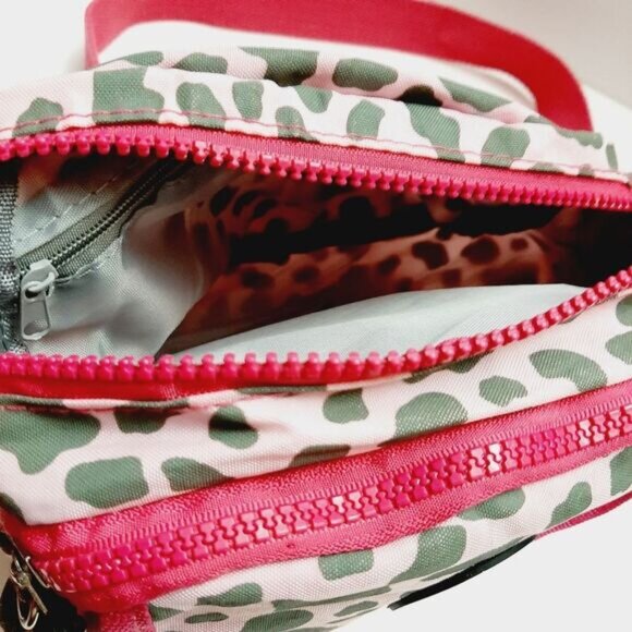 KIPLING Crossbody Shoulder Bag Cheetah Animal Print Pink - Picture 15 of 16
